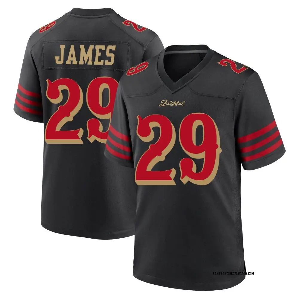 Game Black Men's Jordan James San Francisco 49ers 2025 Rivalries Collection Jersey