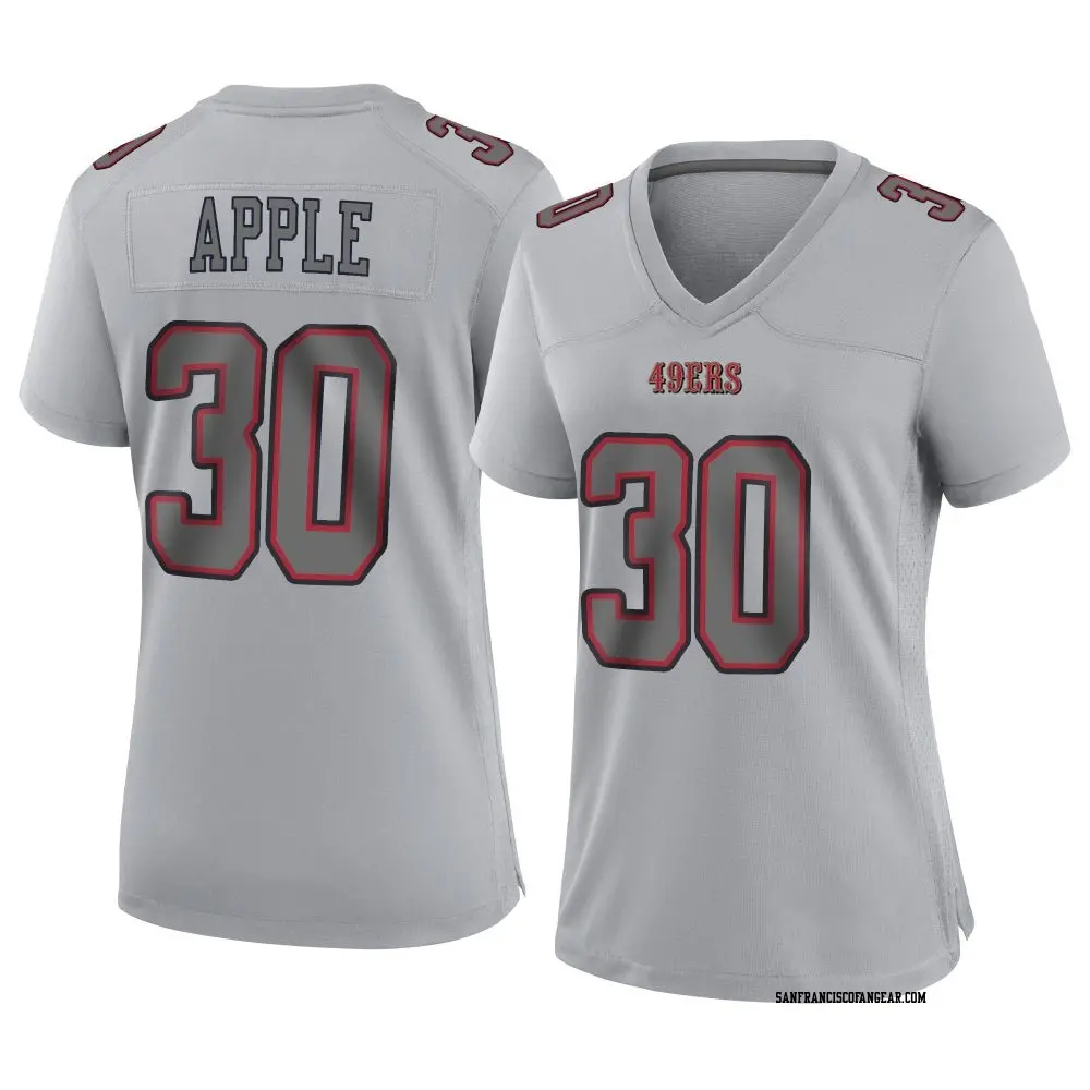 Game Gray Women's Eli Apple San Francisco 49ers Atmosphere Fashion Jersey
