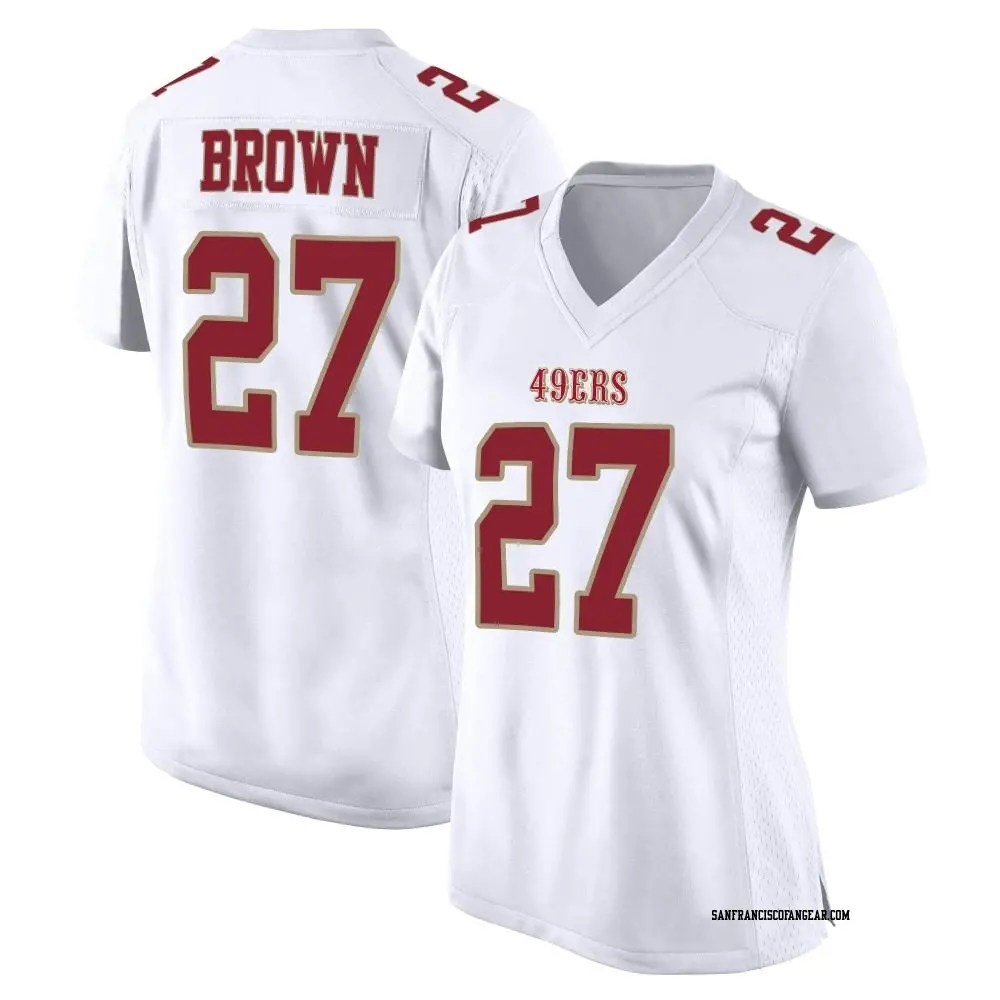 Game White Women's Ji'Ayir Brown San Francisco 49ers Fashion Jersey