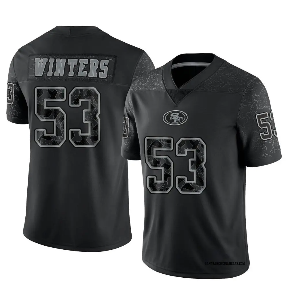 Limited Black Men's Dee Winters San Francisco 49ers Reflective Jersey