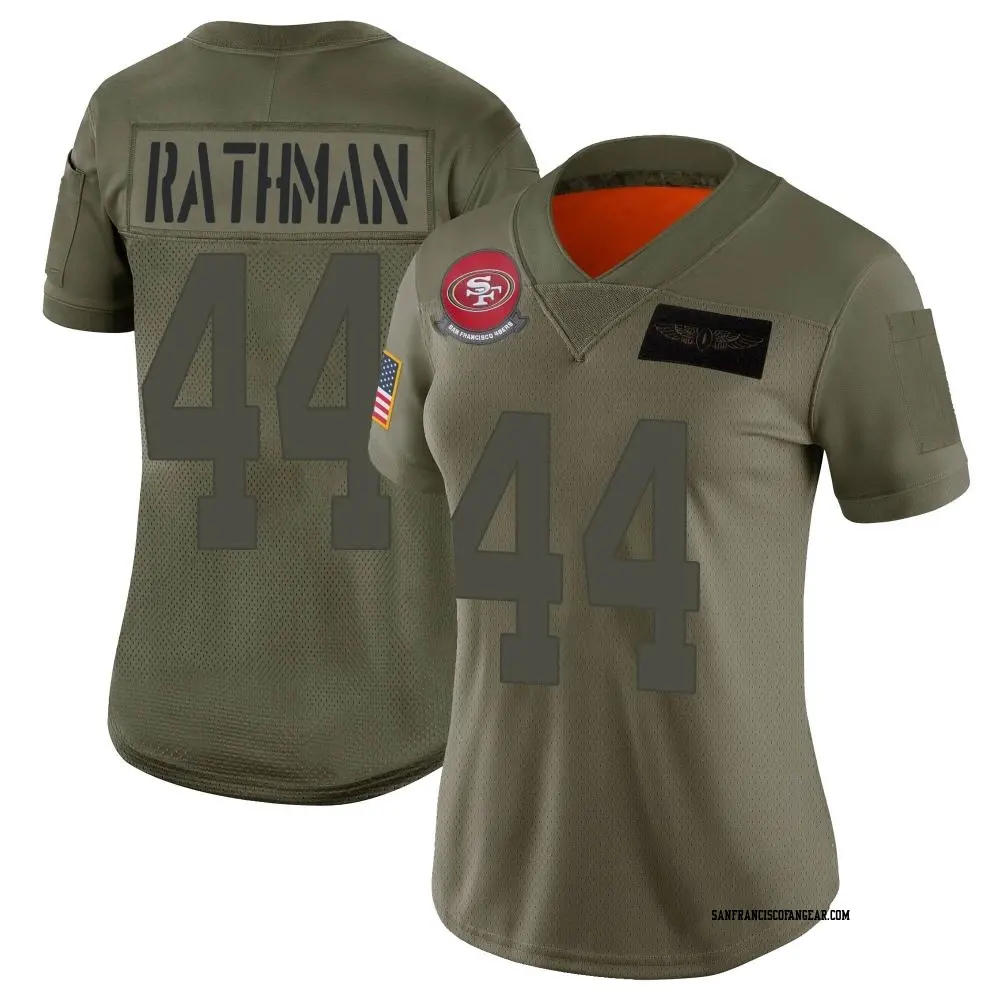 Limited Camo Women's Tom Rathman San Francisco 49ers 2019 Salute to Service Jersey