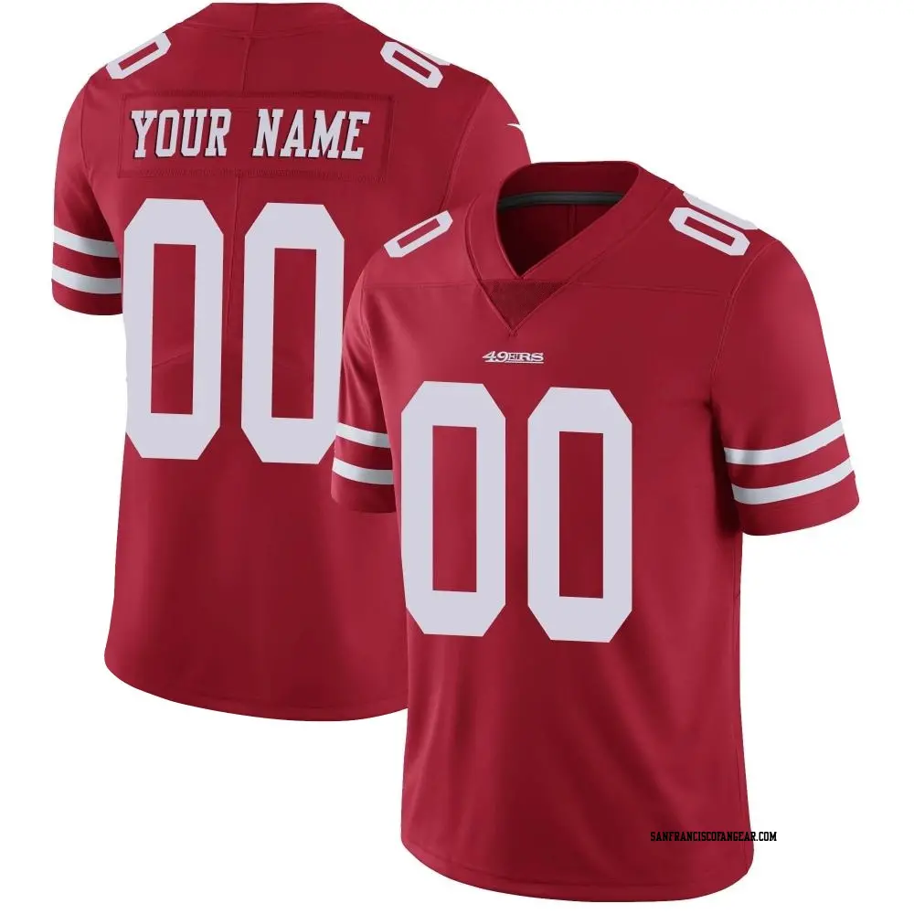 Limited Red Men's Custom San Francisco 49ers Team Color Vapor Untouchable Jersey