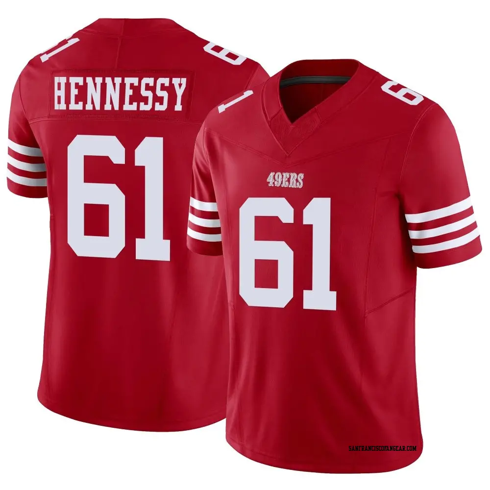 Limited Scarlet Men's Matt Hennessy San Francisco 49ers Vapor F.U.S.E. Jersey